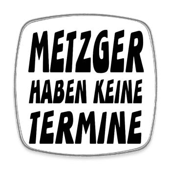 Metzger - Viereckiger Kühlschrankmagnet - Weiß - Vorne