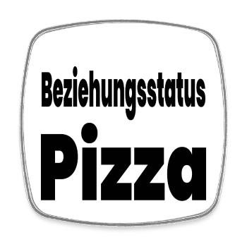 Pizza - Viereckiger Kühlschrankmagnet - Weiß - Vorne