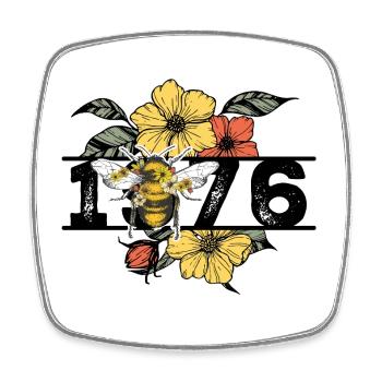 1976 50. Geburtstag - Viereckiger Kühlschrankmagnet - Weiß - Vorne