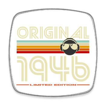 Originale Retro Limited Edition von 1946 - Viereckiger Kühlschrankmagnet - Weiß - Vorne