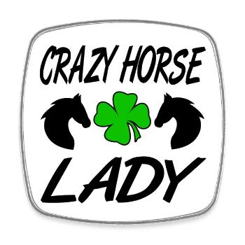 horses - Square fridge magnet - white - Front