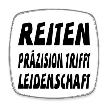 Reiten - Viereckiger Kühlschrankmagnet - Weiß - Vorne