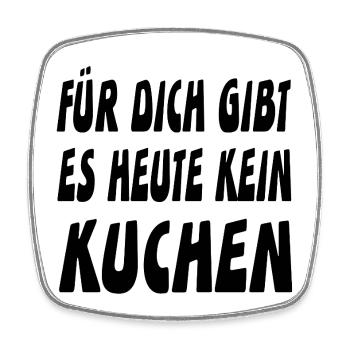 Kuchen - Viereckiger Kühlschrankmagnet - Weiß - Vorne