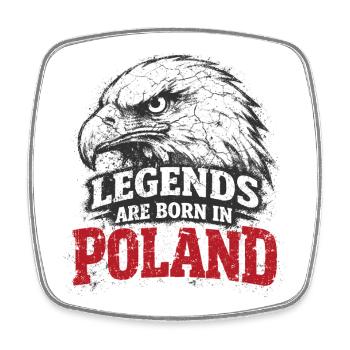 Polen Legende: Weißer Adler – Stolz & Tradition - Viereckiger Kühlschrankmagnet - Weiß - Vorne