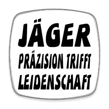 Jäger - Viereckiger Kühlschrankmagnet - Weiß - Vorne