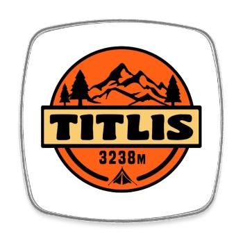 Titlis - Viereckiger Kühlschrankmagnet - Weiß - Vorne