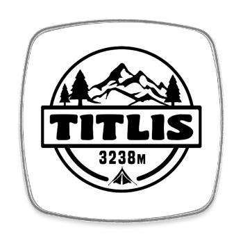 Titlis - Viereckiger Kühlschrankmagnet - Weiß - Vorne