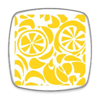 Chemise à motif citron esthétique mignonne fruit d’été - Magnet carré - blanc - Devant