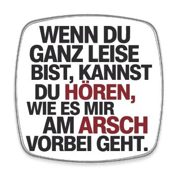  Wenn Du Ganz Leise Bist Kannst Du Hören Wie Es - Viereckiger Kühlschrankmagnet - Weiß - Vorne