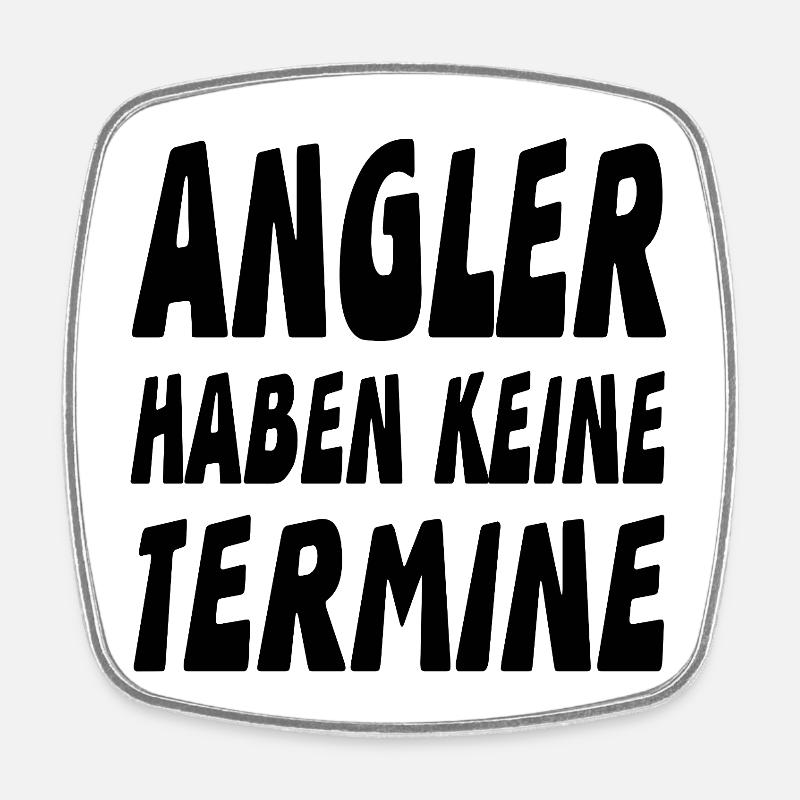 Angler - Viereckiger Kühlschrankmagnet - Weiß