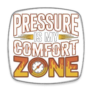 Fire Engineer Pressure Is My Comfort Pump Operator - Viereckiger Kühlschrankmagnet - Weiß - Vorne