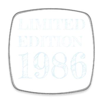 Millésime 1986 - Magnet carré - blanc - Devant