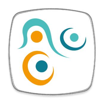 Yoga design_10 - Square fridge magnet - white - Front