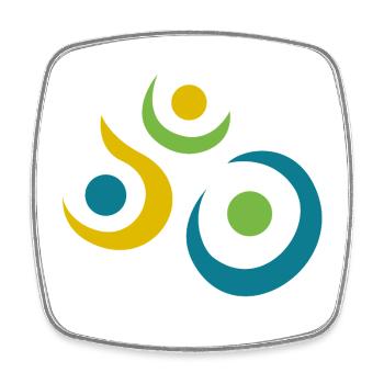 Yoga design_8 - Square fridge magnet - white - Front