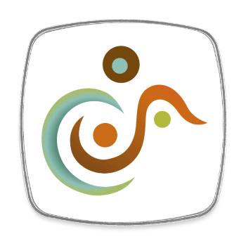 Yoga design_11 - Square fridge magnet - white - Front