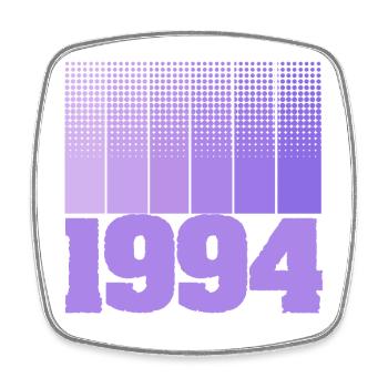 Jahrgang 1994 - Viereckiger Kühlschrankmagnet - Weiß - Vorne