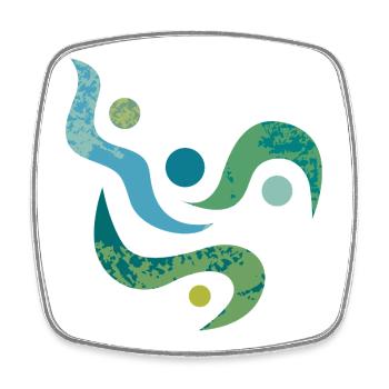 Yoga design_33 - Magnet carré - blanc - Devant