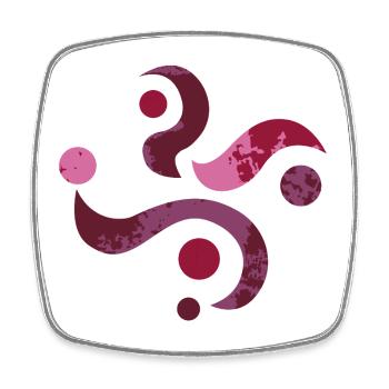 Yoga design_28 - Square fridge magnet - white - Front