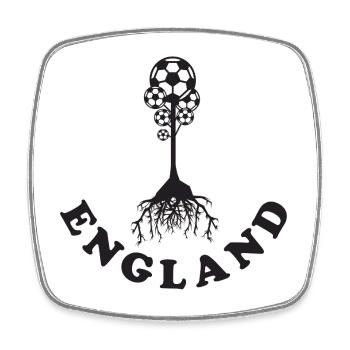 England Soccer - Viereckiger Kühlschrankmagnet - Weiß - Vorne