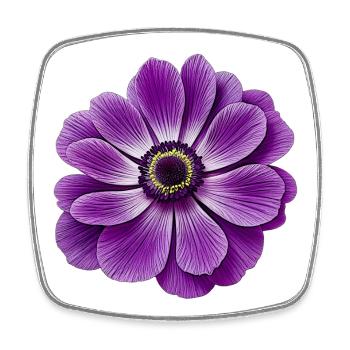 anemone, blumen outfits - Viereckiger Kühlschrankmagnet - Weiß - Vorne