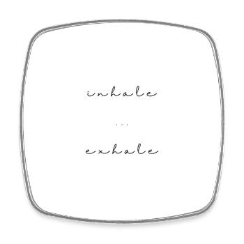 Meditation - inhale exhale - Viereckiger Kühlschrankmagnet - Weiß - Vorne