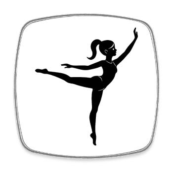 Gymnastics Girl - Square fridge magnet - white - Front