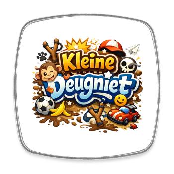 Kleine Schurke Spielwelt - Viereckiger Kühlschrankmagnet - Weiß - Vorne