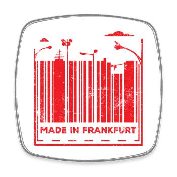 Fabriqué à Francfort - Magnet carré - blanc - Devant