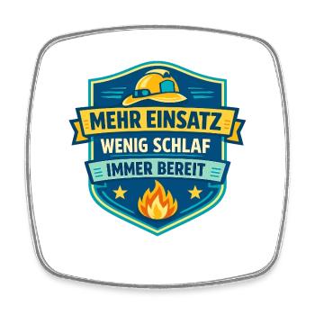 Mehr Einsatz Wenig Schlaf Shirt - Viereckiger Kühlschrankmagnet - Weiß - Vorne