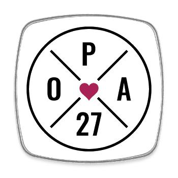 Grandpa 2027 - Square fridge magnet - white - Front