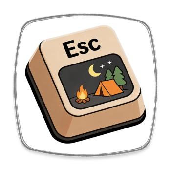 Camp Night Escape Key Art - Square fridge magnet - white - Front