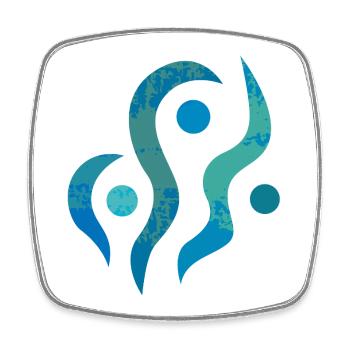 Yoga design_36 - Square fridge magnet - white - Front