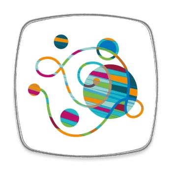 Yoga design_53 - Square fridge magnet - white - Front