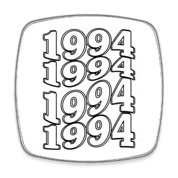 Édition Limitée 1994 - Cadeau Anniversaire Rétro - Magnet carré - blanc - Devant