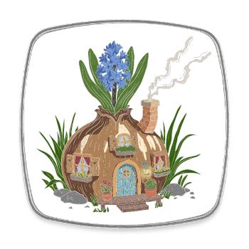 Hyacinth house - Square fridge magnet - white - Front