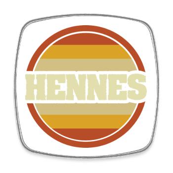Legendaer Hennes - Viereckiger Kühlschrankmagnet - Weiß - Vorne