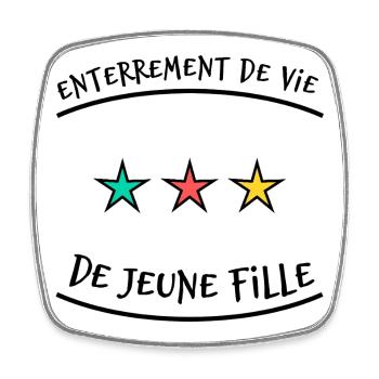 EVJF. JUST MARRIED. EVJF. SAINT VALENTIN. COUPLE.  - Magnet carré - blanc - Devant