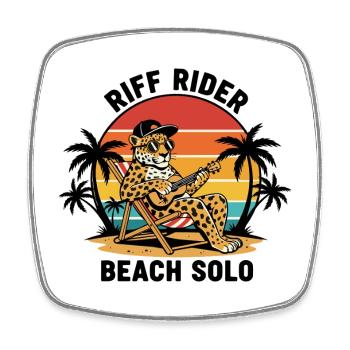 Jaguar Riff Rider Beach Solo Ukulele - Square fridge magnet - white - Front