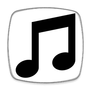 t-shirt de musique - Magnet carré - blanc - Devant