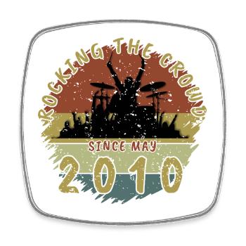 16th Birthday Rocking the crowd DRM 05/2010 - Square fridge magnet - white - Front