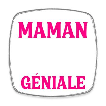 Cadeau Je suis une Maman trop Géniale - Magnet carré - blanc - Devant