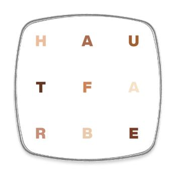 Hautfarbe: Mensch - Viereckiger Kühlschrankmagnet - Weiß - Vorne