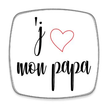 I Love My Daddy Gifts - Square fridge magnet - white - Front