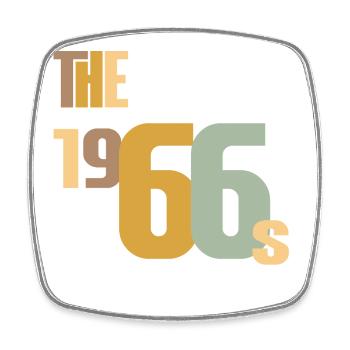 Vintage Year 1966 Birthday 60 Years Gift Idea - Square fridge magnet - white - Front