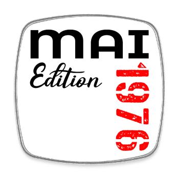51. Geburtstag Mai 1976 - Viereckiger Kühlschrankmagnet - Weiß - Vorne