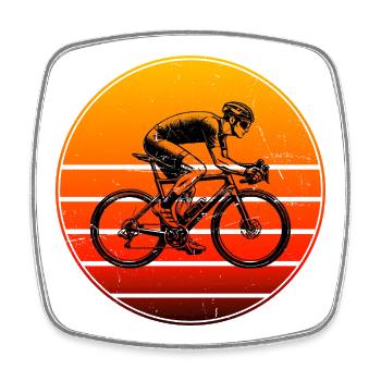 Gift idea for a road bike with road bike - Square fridge magnet - white - Front