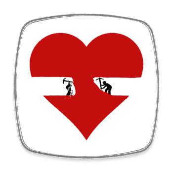Love Takes Work Strong Bond Built Together Shirt - Square fridge magnet - white - Front
