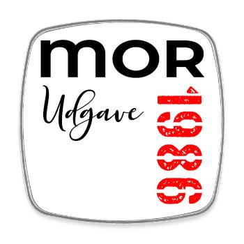Mor 1986 Udgave - Viereckiger Kühlschrankmagnet - Weiß - Vorne
