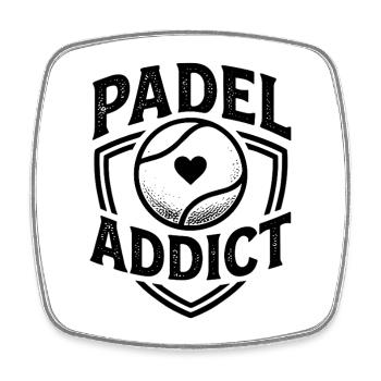 Padel Addict Sport Passion Lifestyle - Square fridge magnet - white - Front