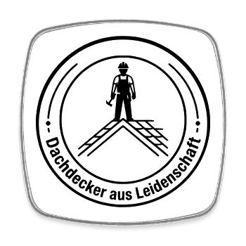 Dachdecker Leidenschaft Badge - Viereckiger Kühlschrankmagnet - Weiß - Vorne
